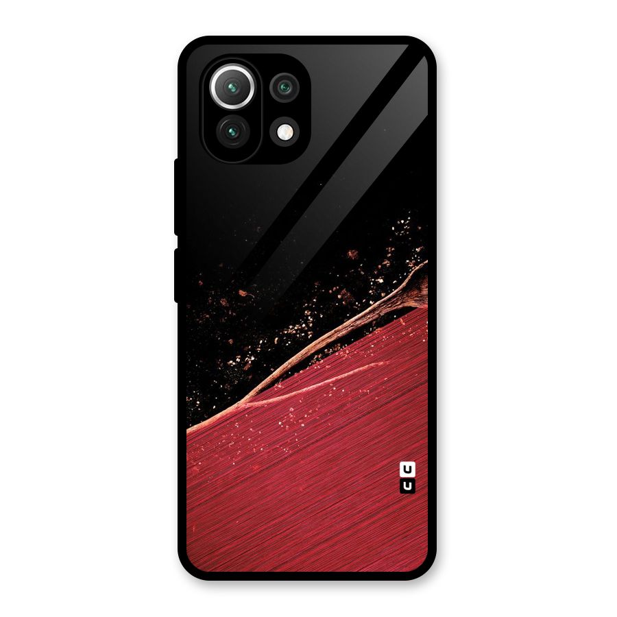 Red Flow Drops Glass Back Case for Mi 11 Lite