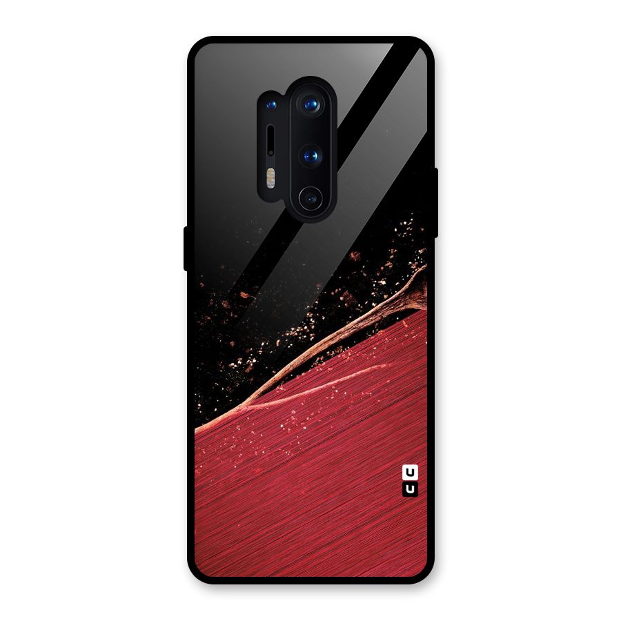 Red Flow Drops Glass Back Case for OnePlus 8 Pro