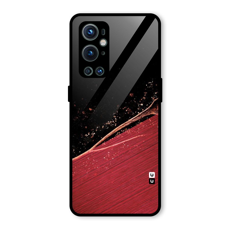 Red Flow Drops Glass Back Case for OnePlus 9 Pro