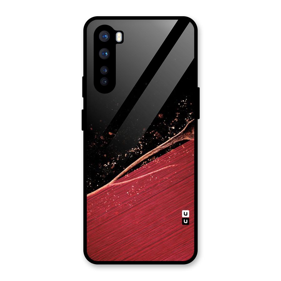 Red Flow Drops Glass Back Case for OnePlus Nord
