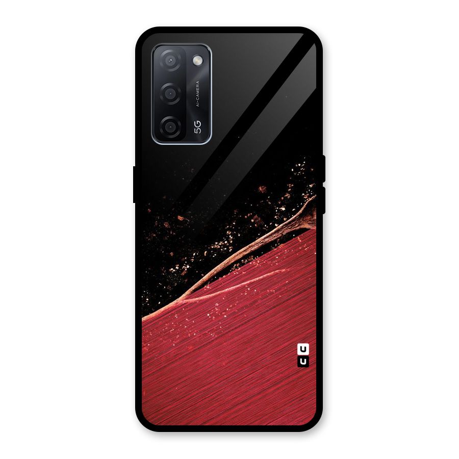 Red Flow Drops Glass Back Case for Oppo A53s 5G