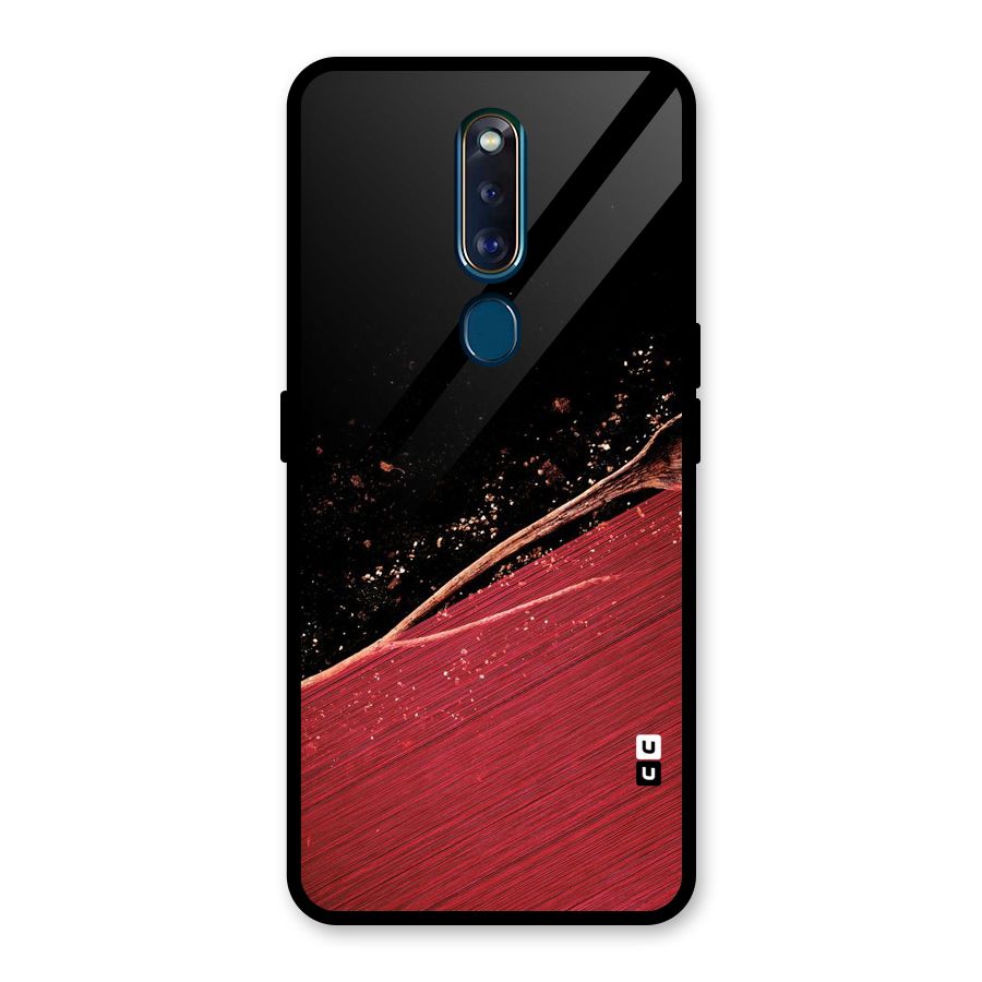 Red Flow Drops Glass Back Case for Oppo F11 Pro