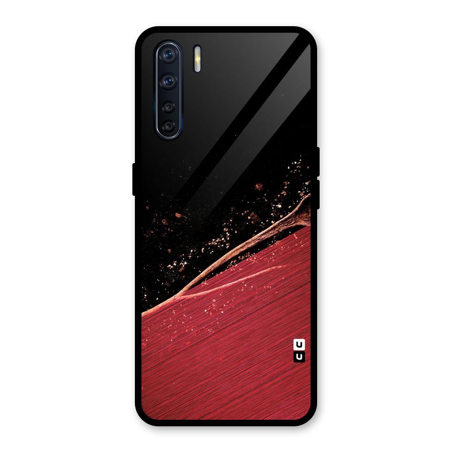 Red Flow Drops Glass Back Case for Oppo F15
