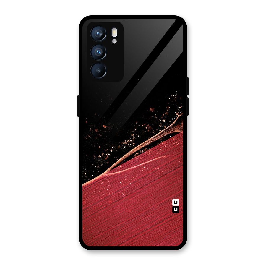 Red Flow Drops Glass Back Case for Oppo Reno6 5G