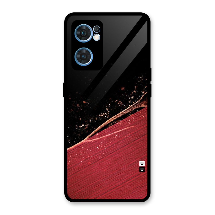 Red Flow Drops Glass Back Case for Oppo Reno7 5G