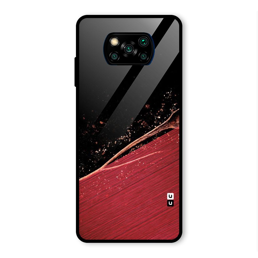 Red Flow Drops Glass Back Case for Poco X3 Pro