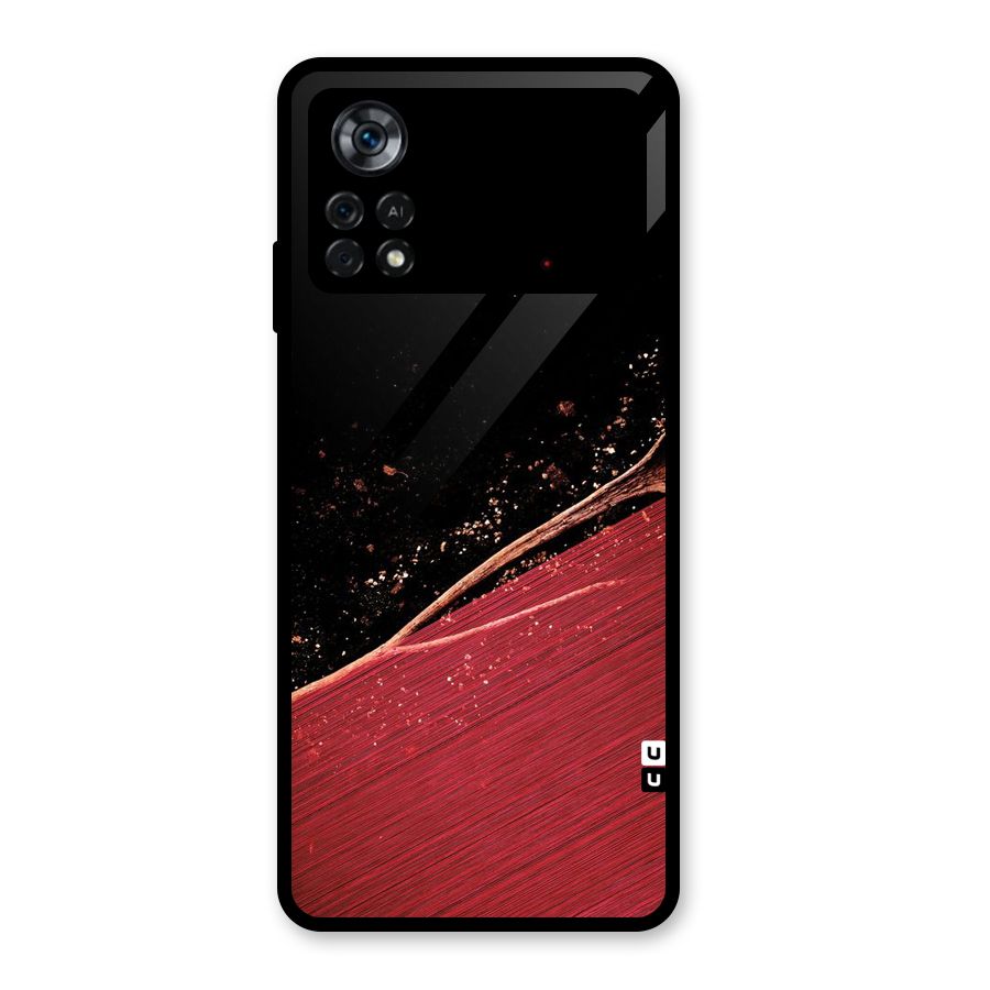 Red Flow Drops Glass Back Case for Poco X4 Pro 5G