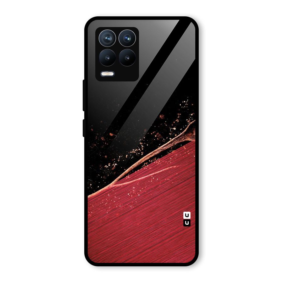 Red Flow Drops Glass Back Case for Realme 8 Pro