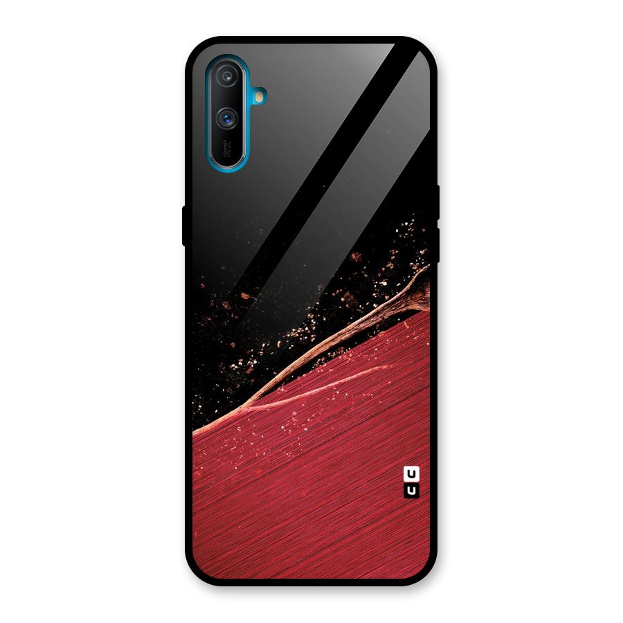 Red Flow Drops Glass Back Case for Realme C3