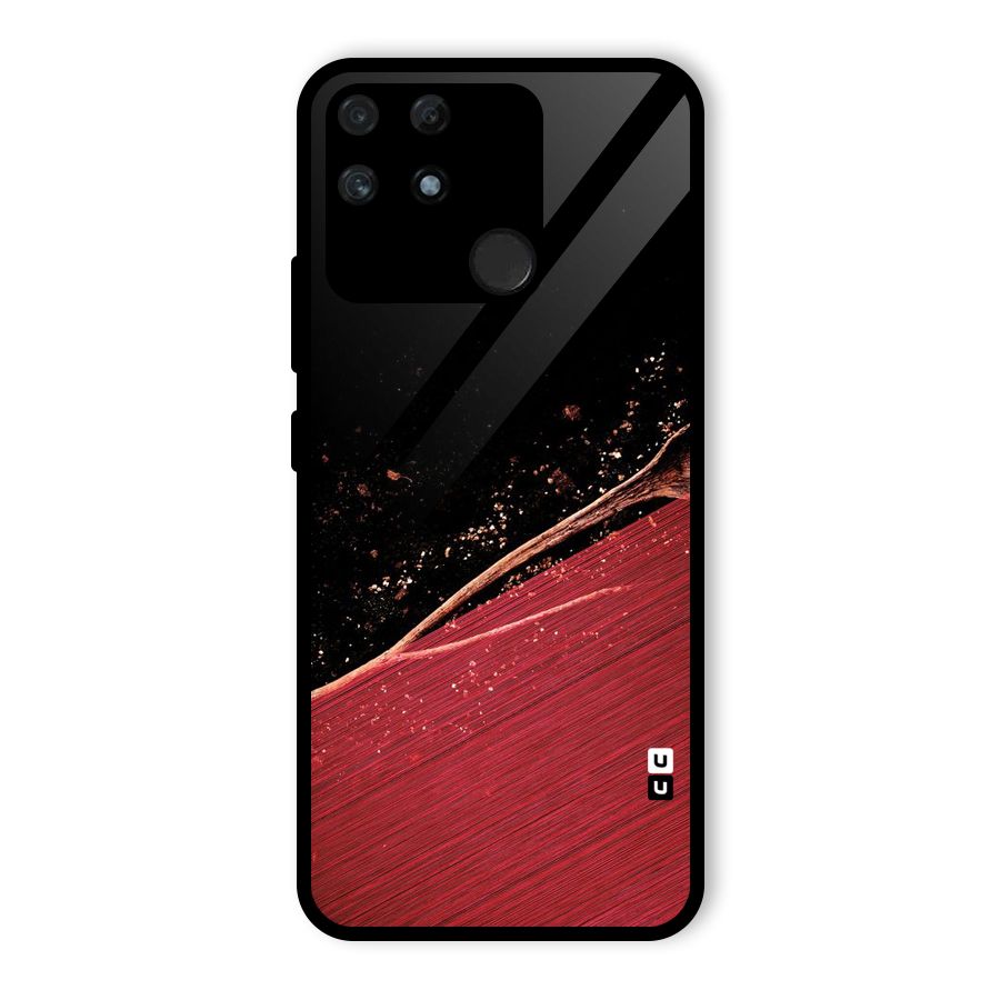 Red Flow Drops Glass Back Case for Realme Narzo 50A