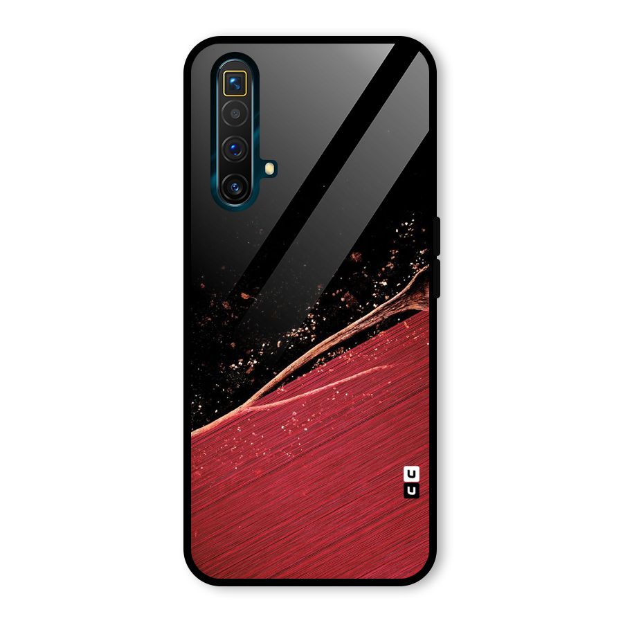 Red Flow Drops Glass Back Case for Realme X3 SuperZoom
