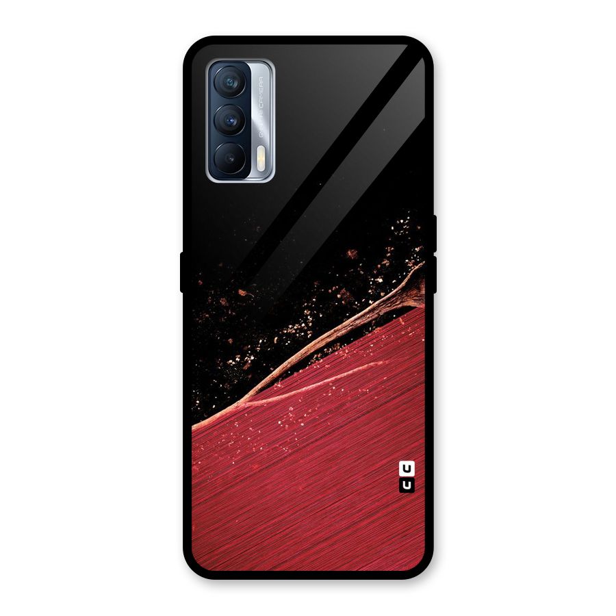 Red Flow Drops Glass Back Case for Realme X7