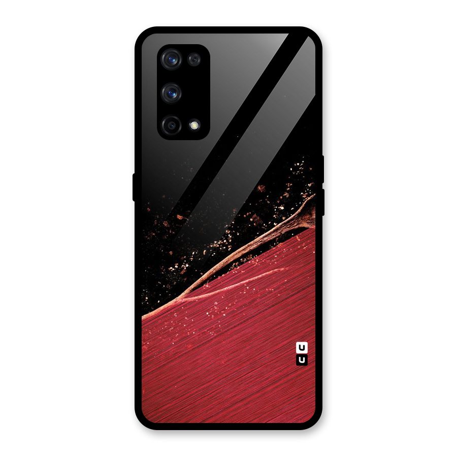Red Flow Drops Glass Back Case for Realme X7 Pro