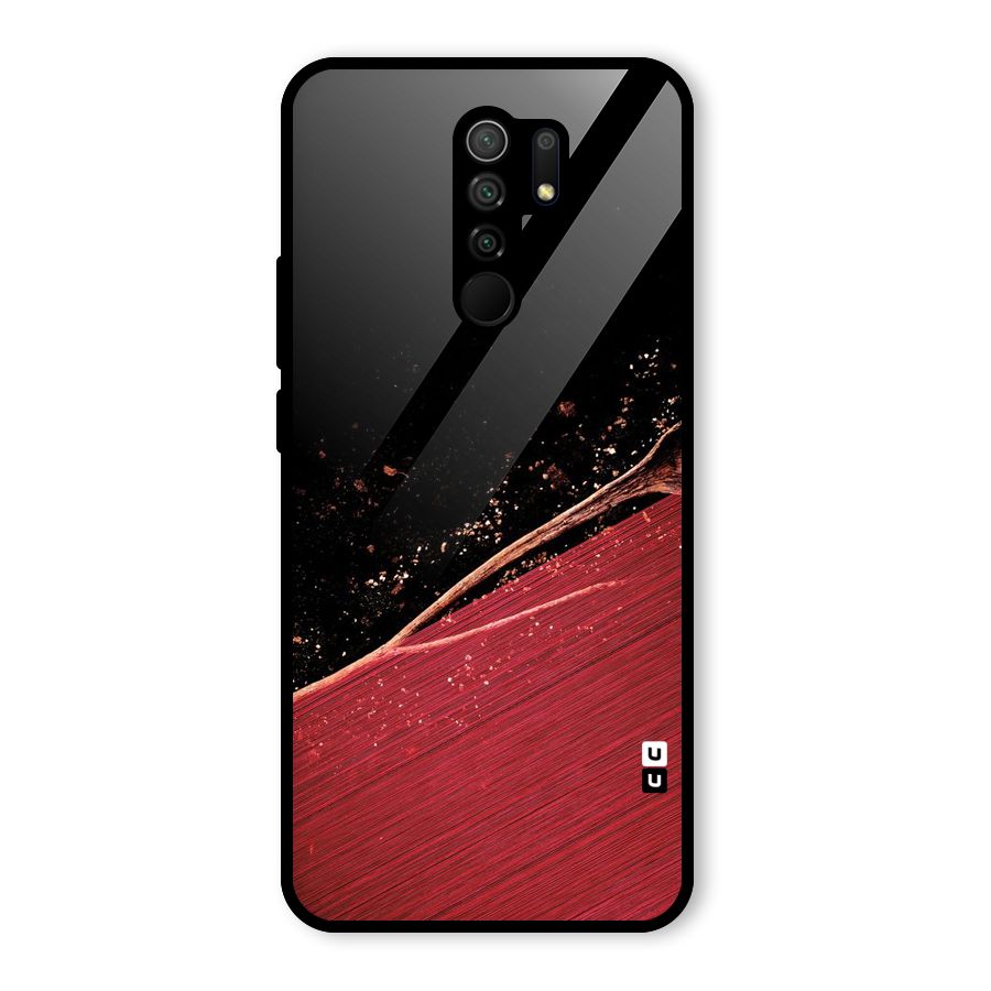 Red Flow Drops Glass Back Case for Redmi 9 Prime