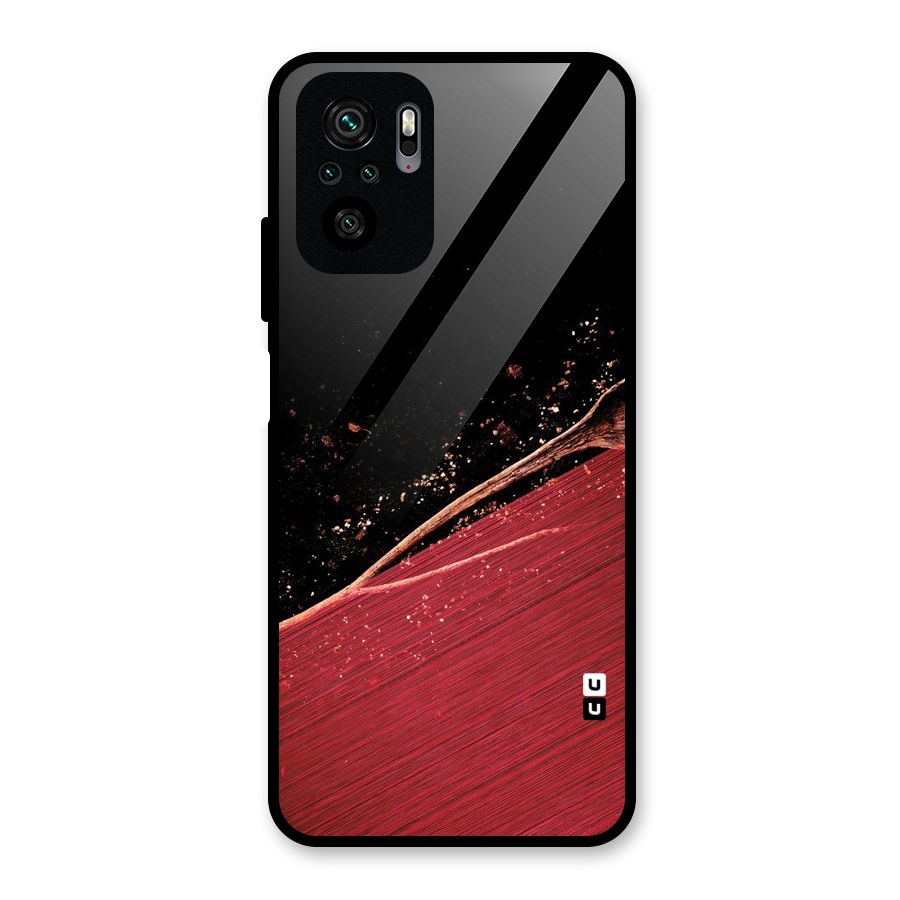 Red Flow Drops Glass Back Case for Redmi Note 10