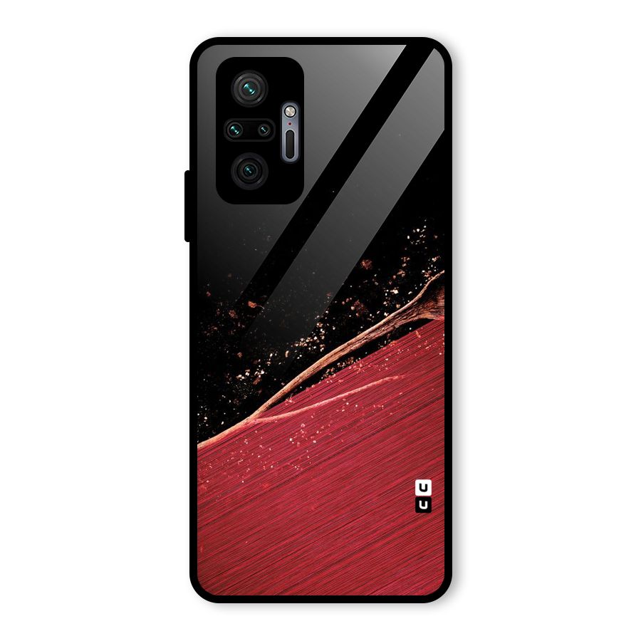 Red Flow Drops Glass Back Case for Redmi Note 10 Pro