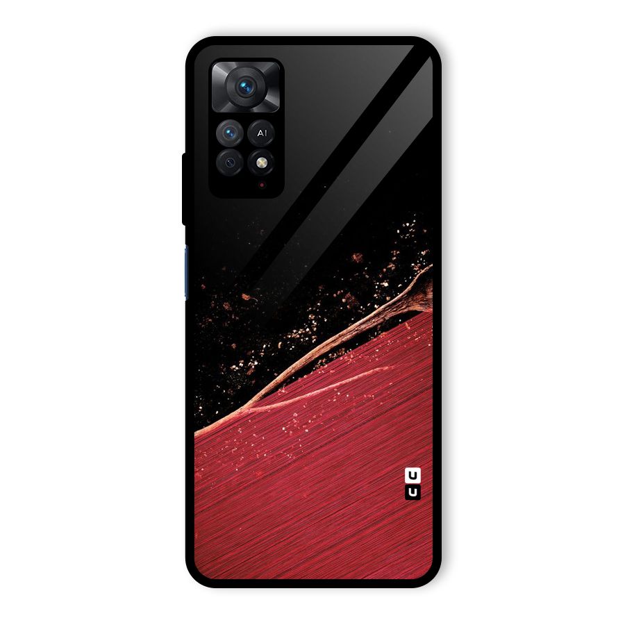 Red Flow Drops Glass Back Case for Redmi Note 11 Pro