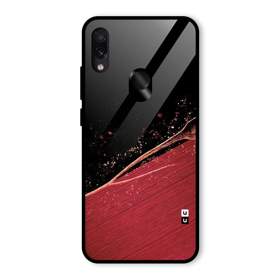 Red Flow Drops Glass Back Case for Redmi Note 7S