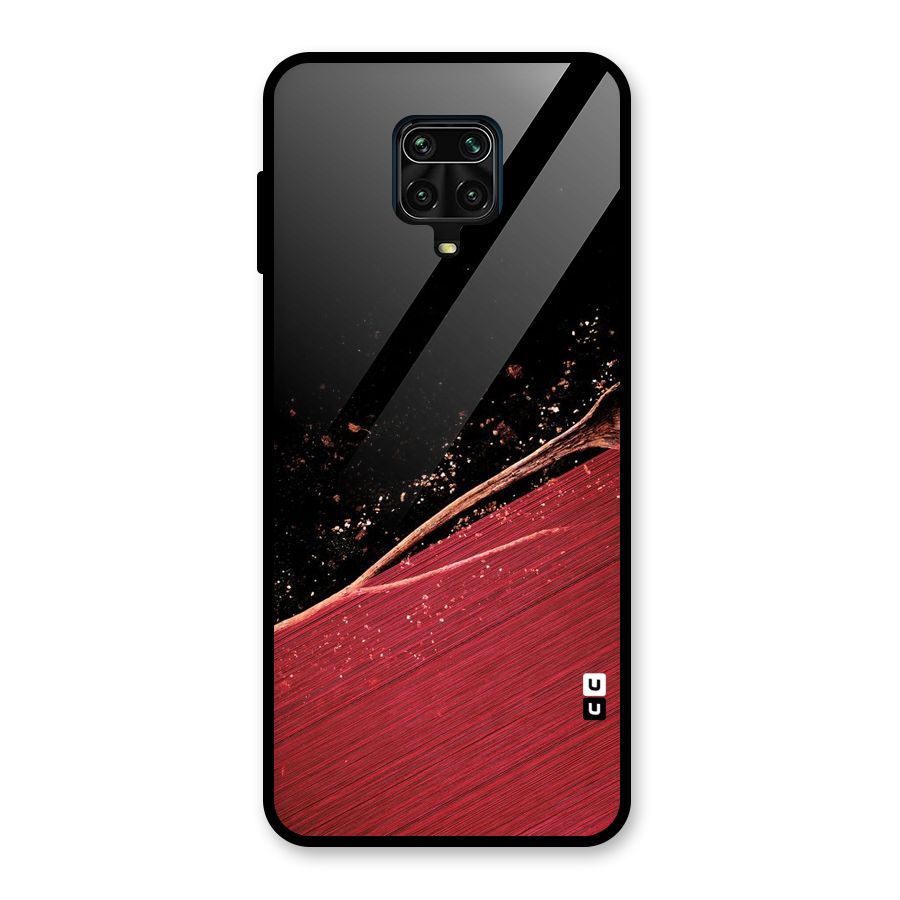 Red Flow Drops Glass Back Case for Redmi Note 9 Pro
