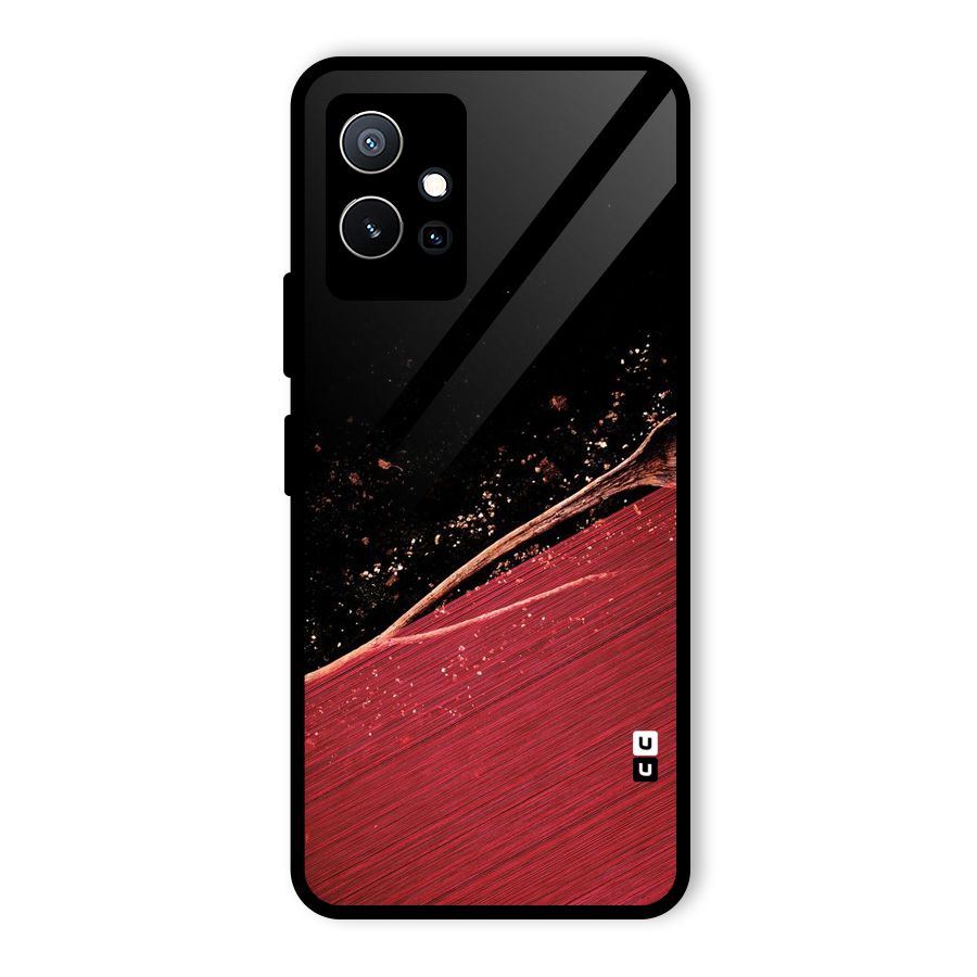 Red Flow Drops Glass Back Case for Vivo T1 5G