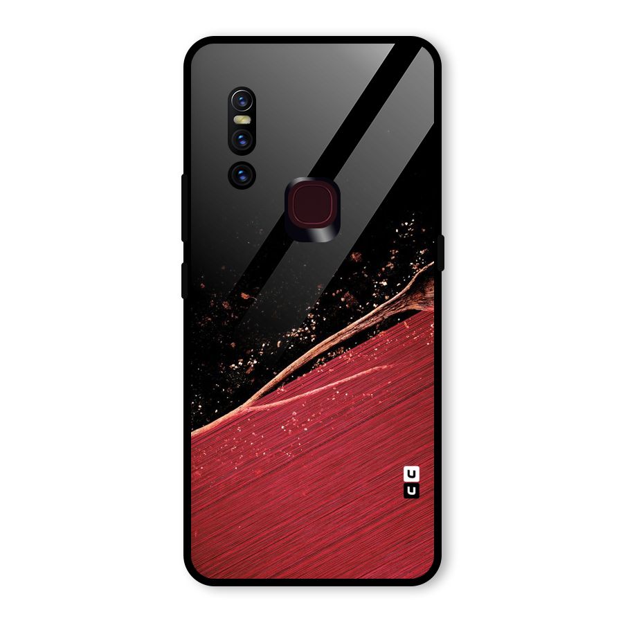Red Flow Drops Glass Back Case for Vivo V15