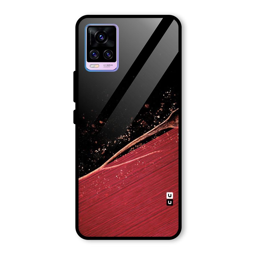 Red Flow Drops Glass Back Case for Vivo V20 Pro