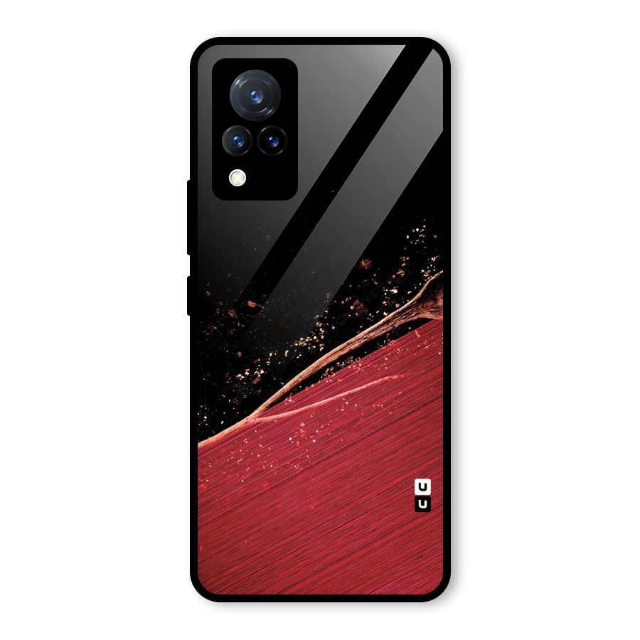 Red Flow Drops Glass Back Case for Vivo V21 5G