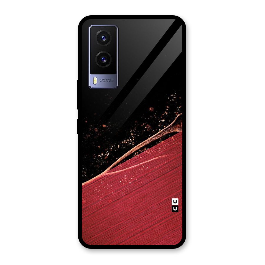 Red Flow Drops Glass Back Case for Vivo V21e 5G