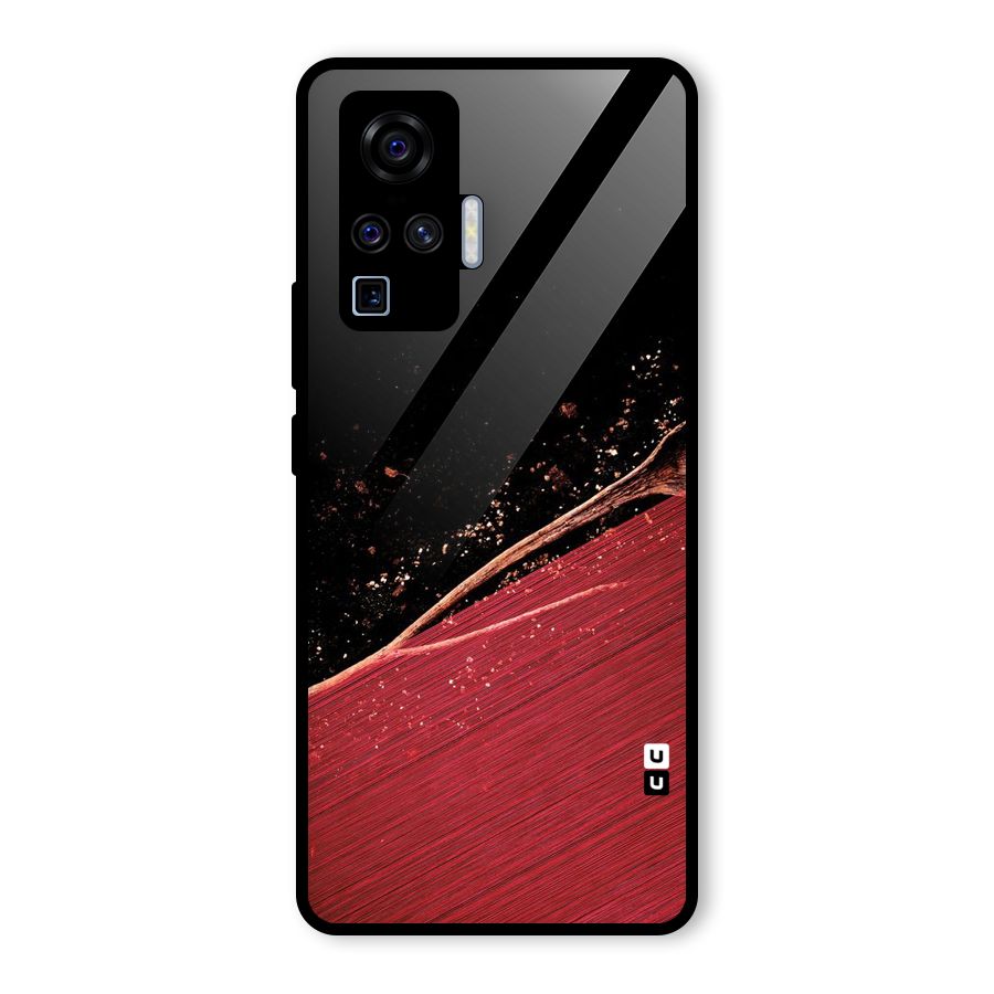 Red Flow Drops Glass Back Case for Vivo X50 Pro
