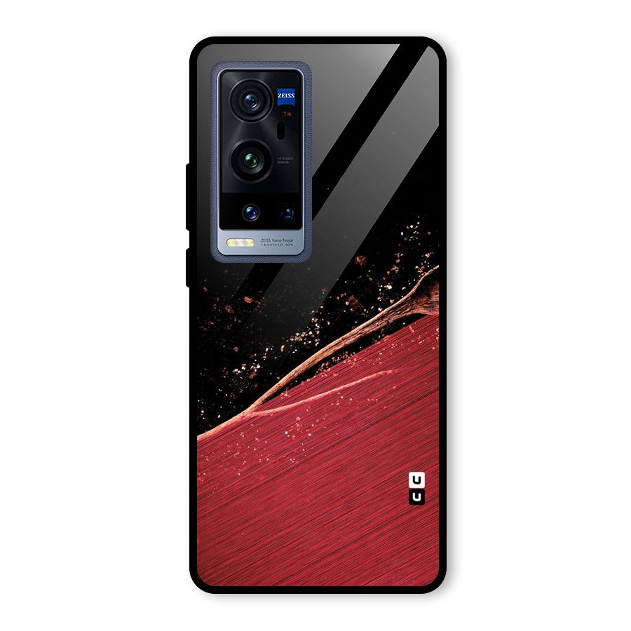 Red Flow Drops Glass Back Case for Vivo X60 Pro Plus