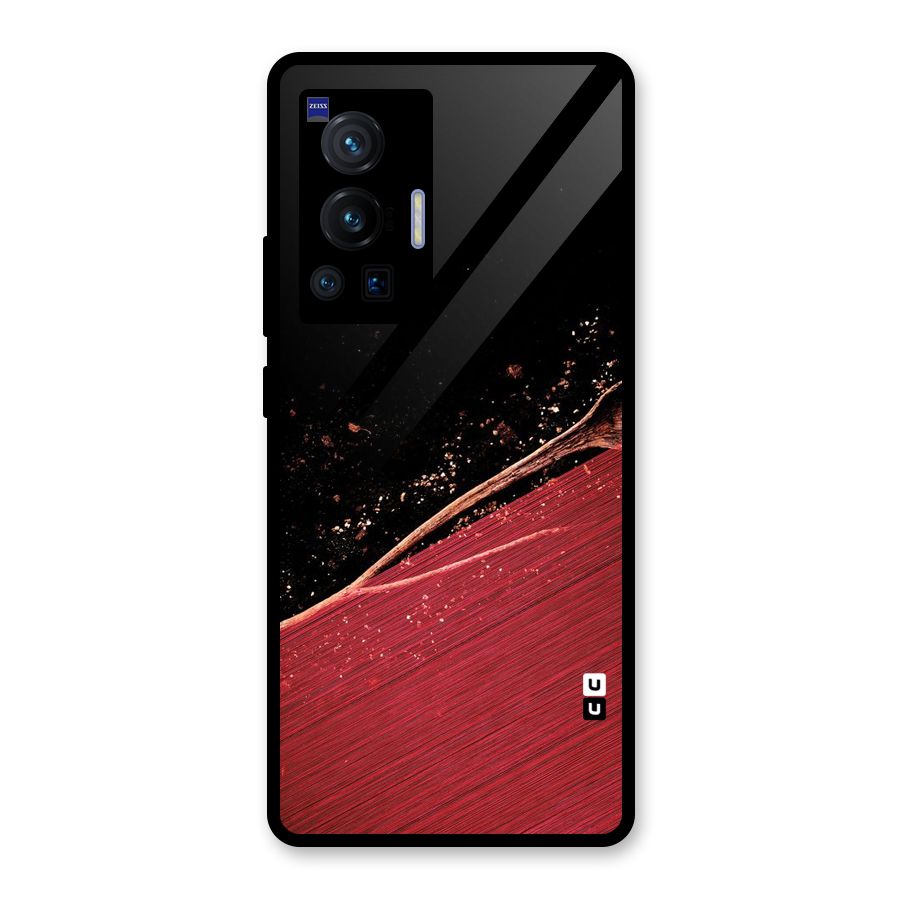 Red Flow Drops Glass Back Case for Vivo X70 Pro
