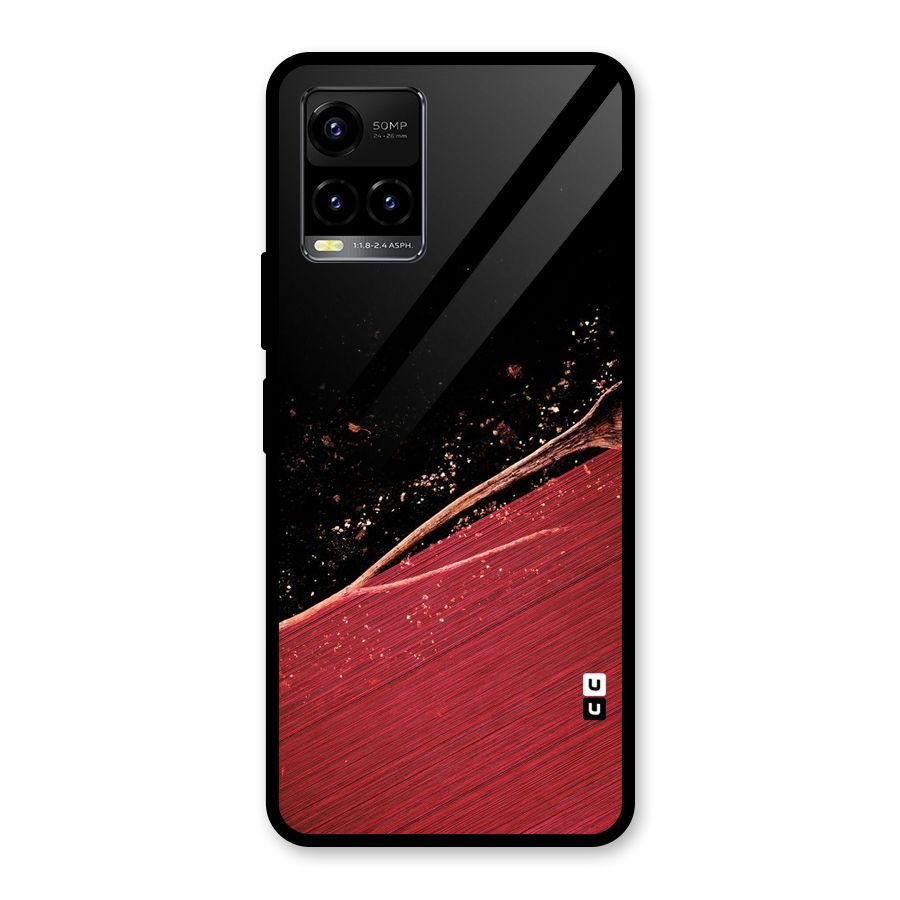Red Flow Drops Glass Back Case for Vivo Y21T