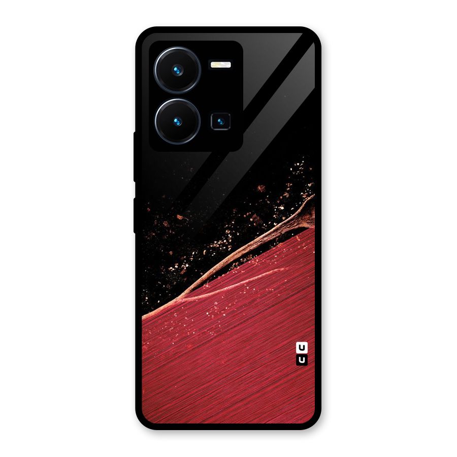 Red Flow Drops Glass Back Case for Vivo Y35
