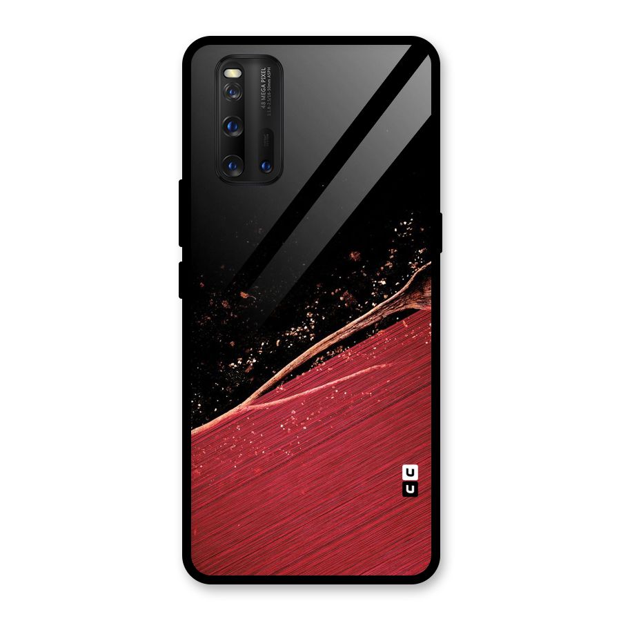 Red Flow Drops Glass Back Case for Vivo iQOO 3