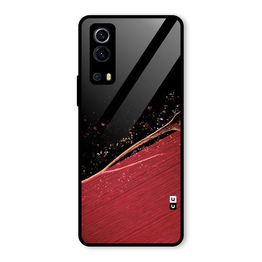 Red Flow Drops Glass Back Case for Vivo iQOO Z3