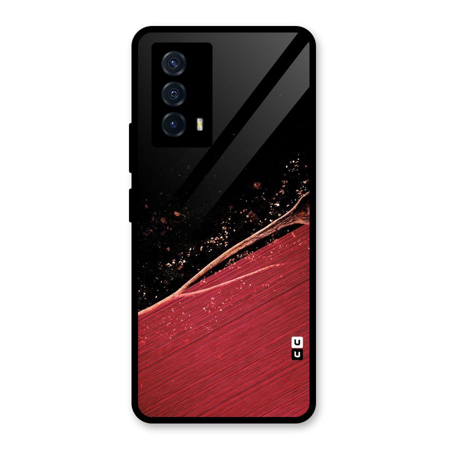 Red Flow Drops Glass Back Case for Vivo iQOO Z5