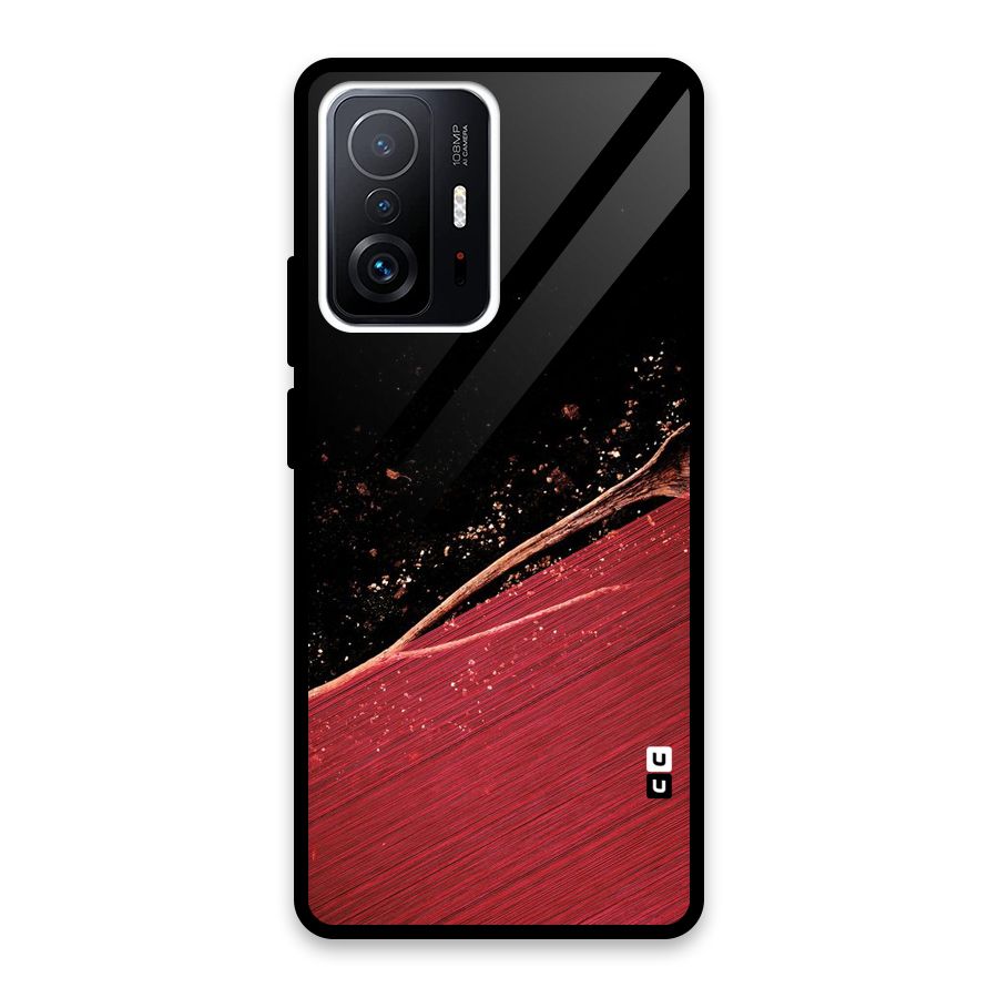 Red Flow Drops Glass Back Case for Xiaomi 11T Pro