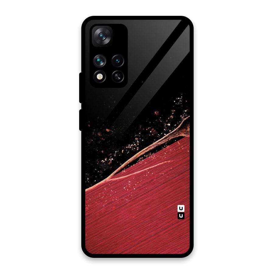 Red Flow Drops Glass Back Case for Xiaomi 11i HyperCharge 5G
