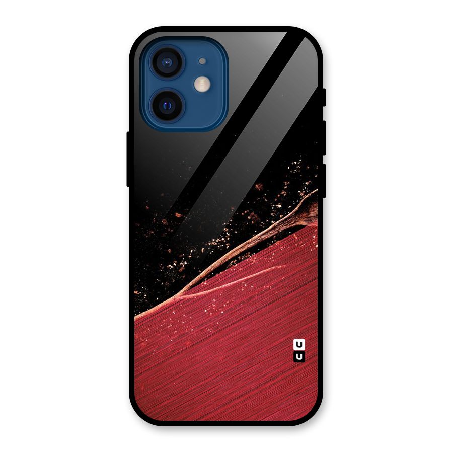 Red Flow Drops Glass Back Case for iPhone 12 Mini