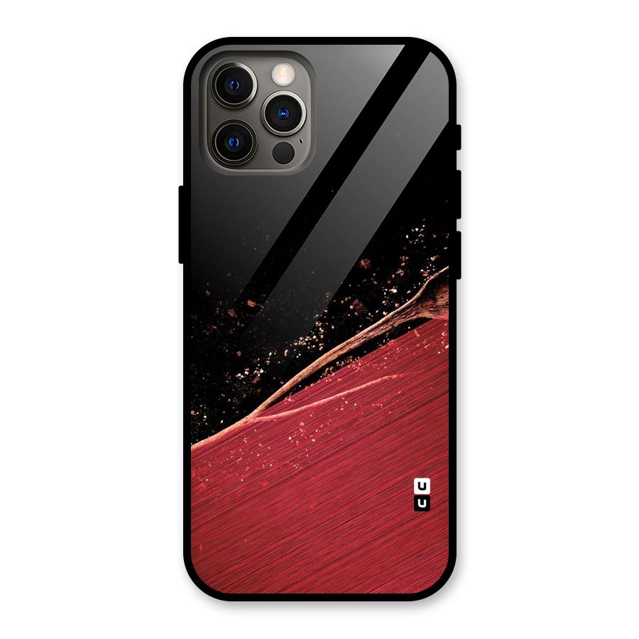Red Flow Drops Glass Back Case for iPhone 12 Pro