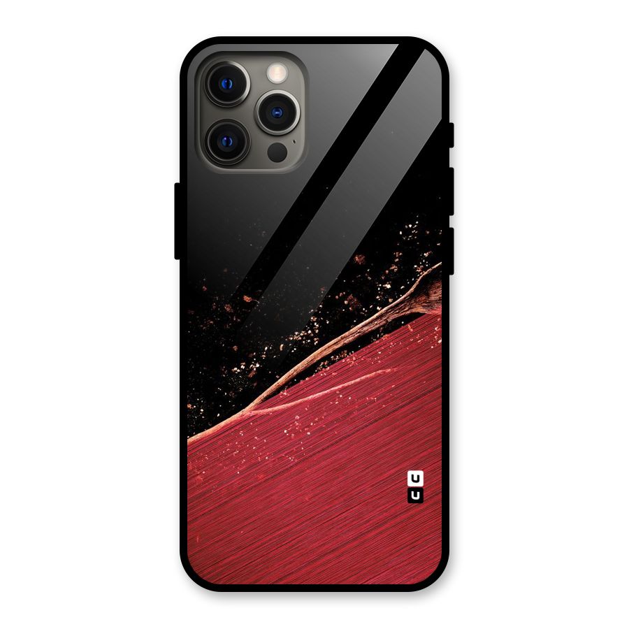 Red Flow Drops Glass Back Case for iPhone 12 Pro Max
