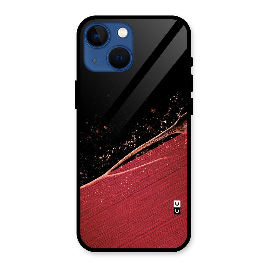 Red Flow Drops Glass Back Case for iPhone 13 Mini