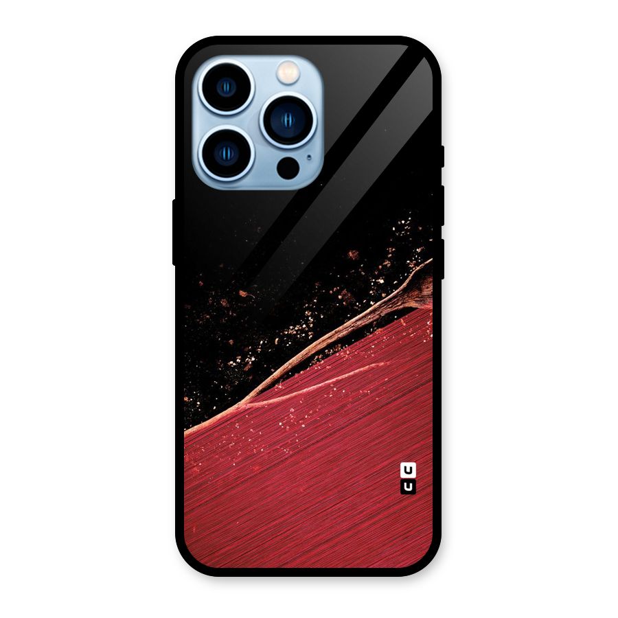 Red Flow Drops Glass Back Case for iPhone 13 Pro