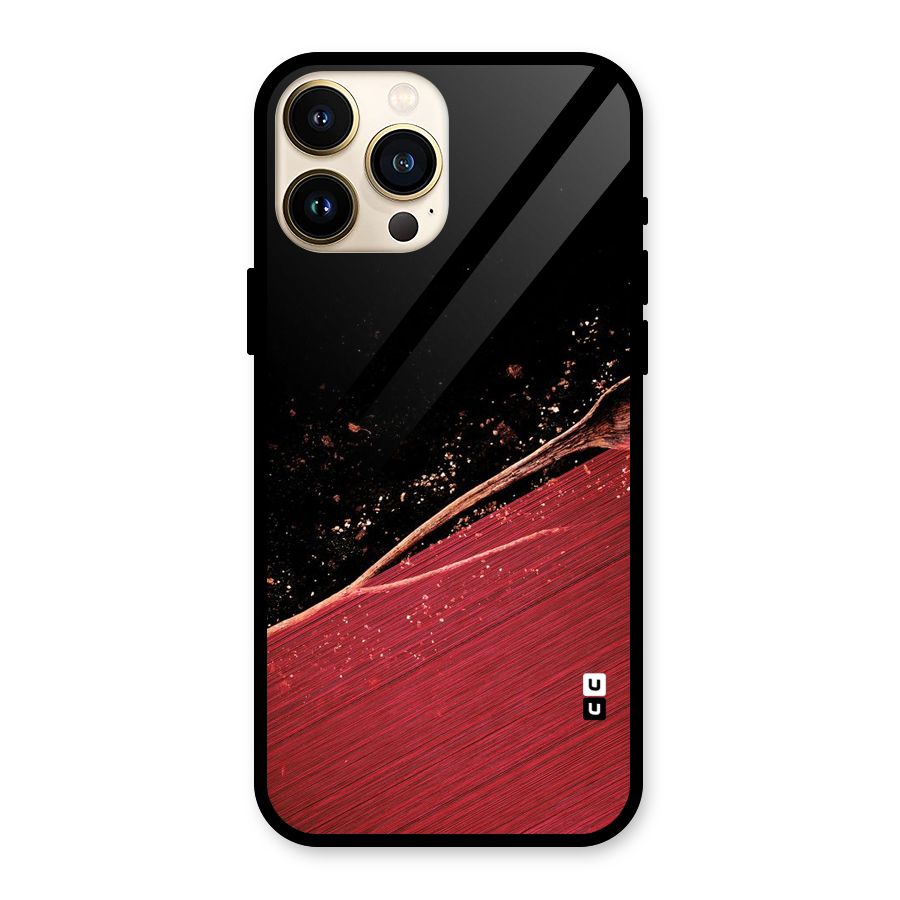 Red Flow Drops Glass Back Case for iPhone 13 Pro Max