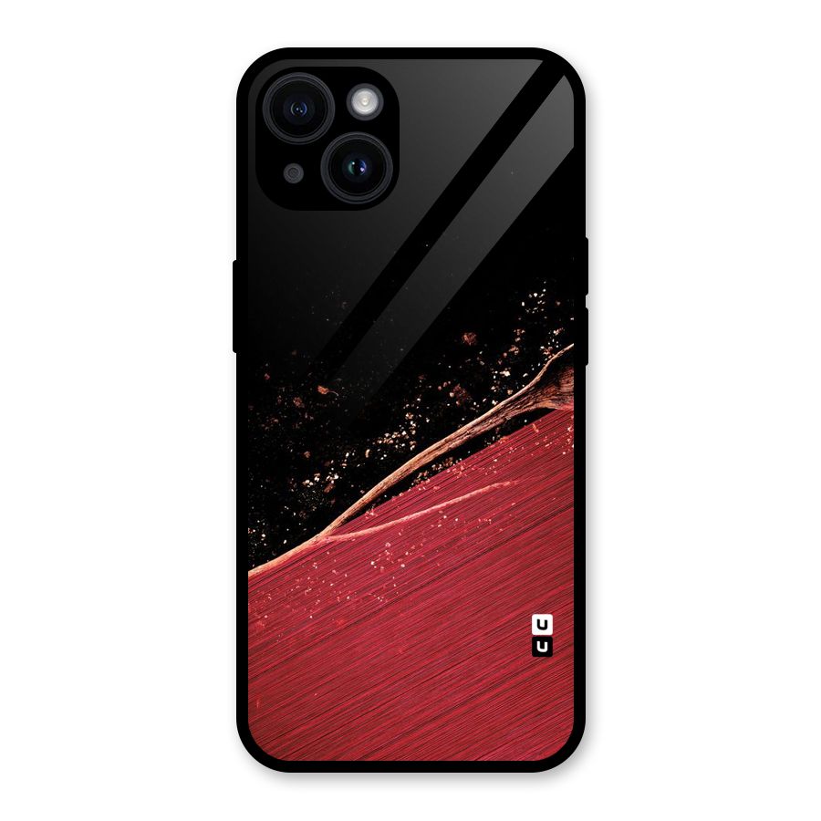 Red Flow Drops Glass Back Case for iPhone 14