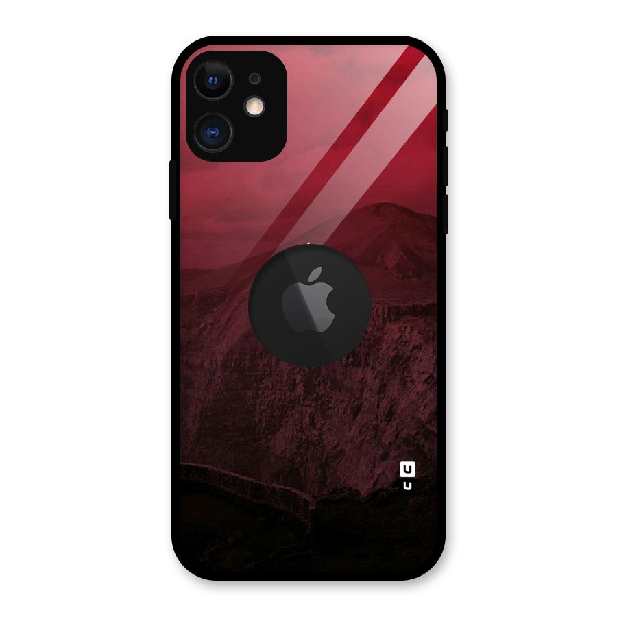 Red Hills Glass Back Case for iPhone 11 Logo Cut