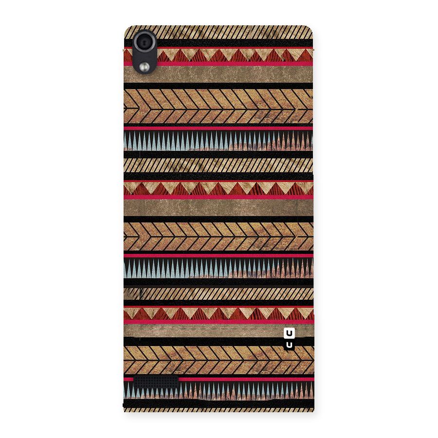 Red Indie Pattern Back Case for Ascend P6
