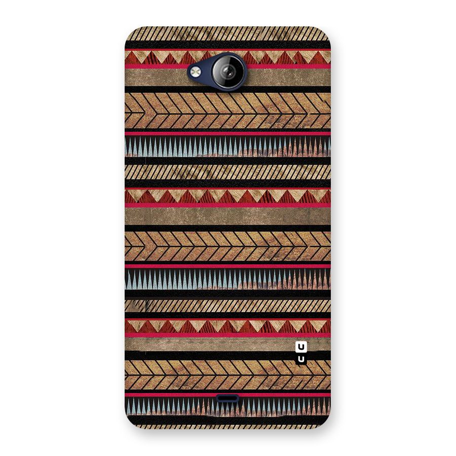 Red Indie Pattern Back Case for Canvas Play Q355