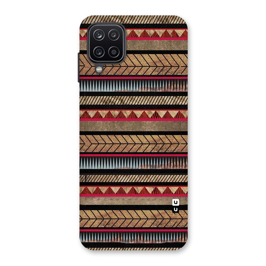 Red Indie Pattern Back Case for Galaxy A12
