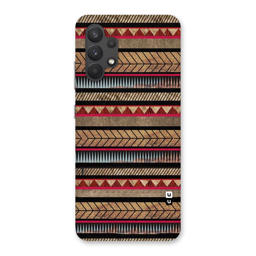 Red Indie Pattern Back Case for Galaxy A32